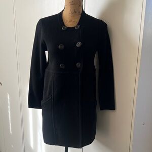 J. Crew Black Double-Breasted Pea Coat